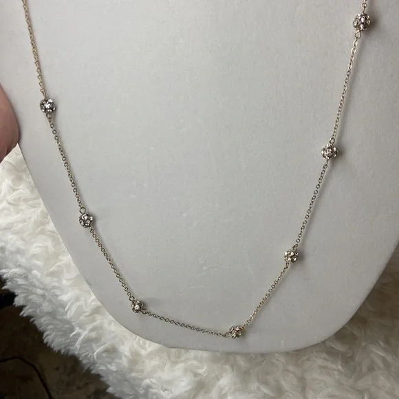 The Limited Gold And Rhinestone Necklace - Picture 7 of 7